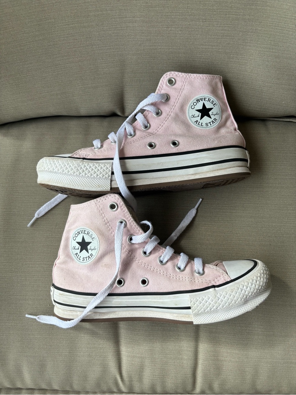 Converse High Top Sneakers - Pale Pink and Cream
